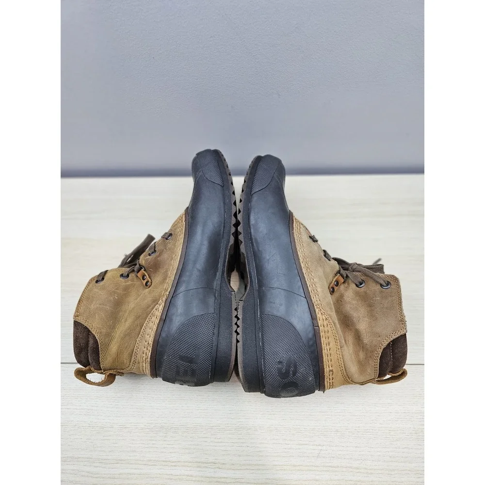 Sorel Cheyanne II Waterproof Duck Boots Mens 11 Elk Brown Leather‎ NM2101-286